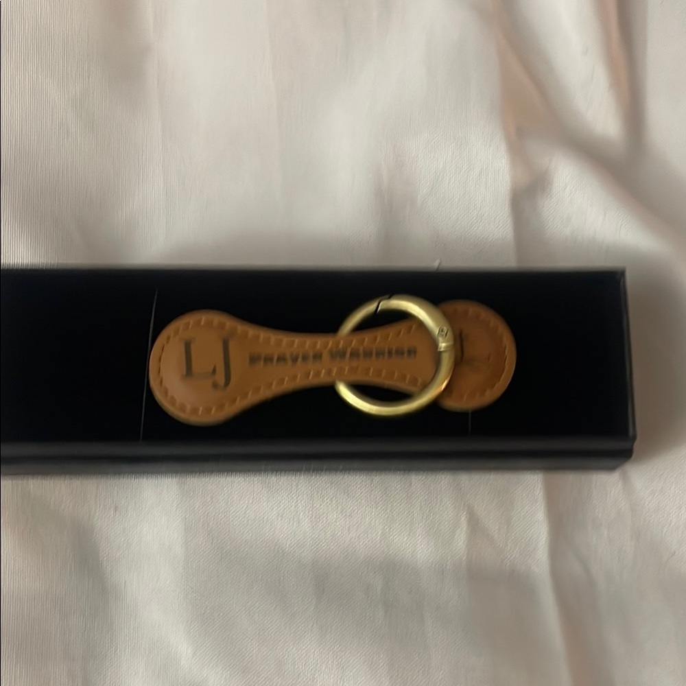 Leather Keychain - Tan Magnetic Book Mark